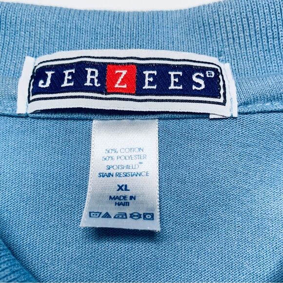 Vintage Jerzees Poker Cards Polo Shirt Studded Embellished Blue Sz XL - Picture 7 of 9